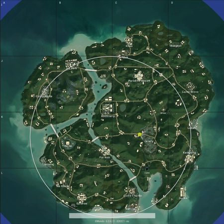 Biała strefa oznacza teren, który za kilkadziesiąt sekund będzie bezpieczny. - PUBG: Porady ogólne - PUBG - poradnik do gry