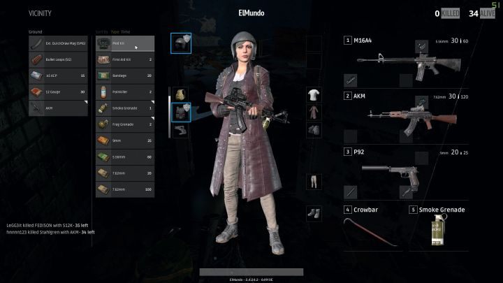 Kamizelki i hełmy posiadają w prawym górnym rogu ikonki wskaźnik wytrzymałości. - PUBG: Kamizelki, hełmy - PUBG - poradnik do gry