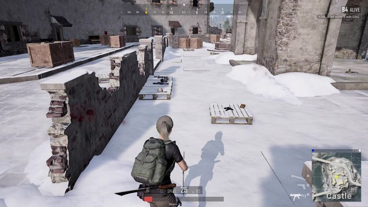 Castle [1] znajduje się na niewielkiej wyspie w centralnej części mapy - PUBG: Vikendi, mapa - Ważne miejsca, lądowanie, pojazdy, loot - PUBG - poradnik do gry