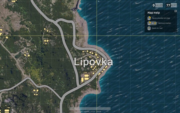 Lipovka [punkt 8 na mapie] to miasto położone po drugiej stronie planszy niż Primorsk, ale o bardzo podobnej charakterystyce - stosunkowo niewielkie i mało popularne, choć pełne bardzo wartościowej broni i wyposażenia - PUBG: Erangel, mapa - Ważne miejsca, lądowanie, pojazdy, loot - PUBG - poradnik do gry
