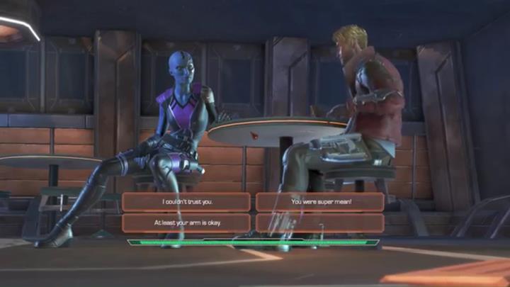 Podejdź teraz do drugiej siostry, Nebuli i rozpocznij dialog z nią - Rozdział 5 - Blood on the Tracks | Epizod 3 - More Than a Feeling - Guardians of the Galaxy: The Telltale Series - poradnik do gry