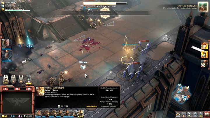 Jedno z czterech miejsc, gdzie uratować można Kosmicznych Marines. - Misja 4 - W Obronie Lojajlności | Kampania - opis przejścia - Warhammer 40,000: Dawn of War III - poradnik do gry