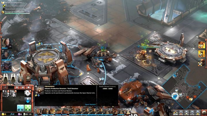 Zanim zaatakujesz wroga, zregeneruj oddziały i najmij nowe. - Misja 4 - W Obronie Lojajlności | Kampania - opis przejścia - Warhammer 40,000: Dawn of War III - poradnik do gry