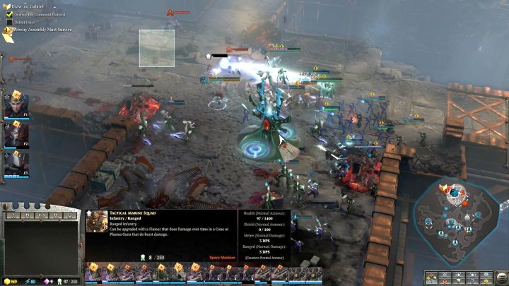 Wycofaj się z pola walki, gdy tylko zniszczysz główny budynek Kosmicznych Marines. - Misja 6 - Niebezpieczna propozycja | Kampania - opis przejścia - Warhammer 40,000: Dawn of War III - poradnik do gry