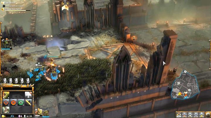 Wykorzystaj wysoką trawę, by uniknąć ognia wrogiego oddziału. - Misja 2 - Mania Wielkości | Kampania - opis przejścia - Warhammer 40,000: Dawn of War III - poradnik do gry