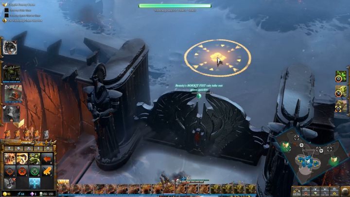 Rakietowa Pienść służy także do niszczenia tego typu bram. - Misja 15 - Starcie Lewiatanów | Kampania - opis przejścia - Warhammer 40,000: Dawn of War III - poradnik do gry