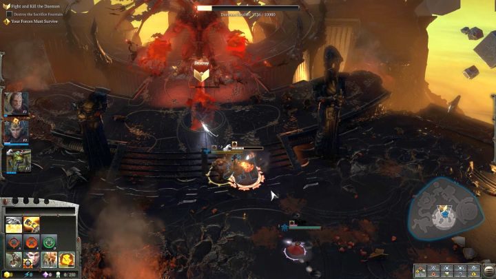 Fontanna przypominająca serce prawie zniszczona. - Misja 17 - Wędrowcy | Kampania - opis przejścia - Warhammer 40,000: Dawn of War III - poradnik do gry