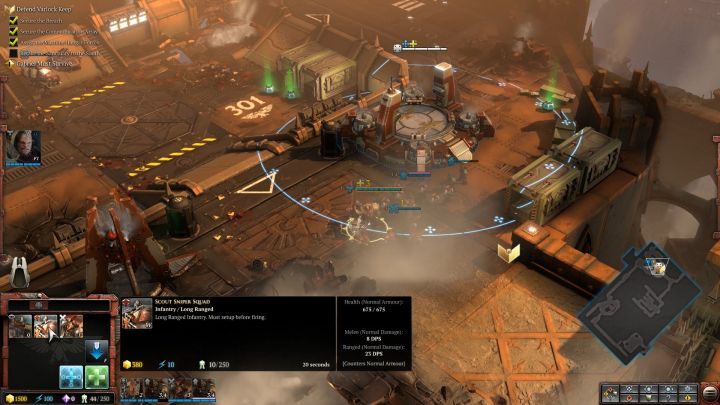 Zrekrutuj nowe oddziały i odnów te, które otrzymały straty podczas misji. - Misja 1 - Obrona Twierdzy Varlock | Kampania - opis przejścia - Warhammer 40,000: Dawn of War III - poradnik do gry