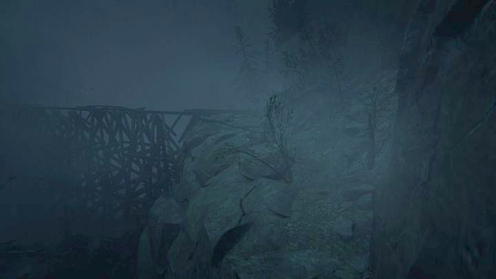 Po powrocie na drogę do kopalni idź przed siebie w kierunku mostu - Trędowaci | Opis przejścia Outlast 2 - Outlast 2 - poradnik do gry