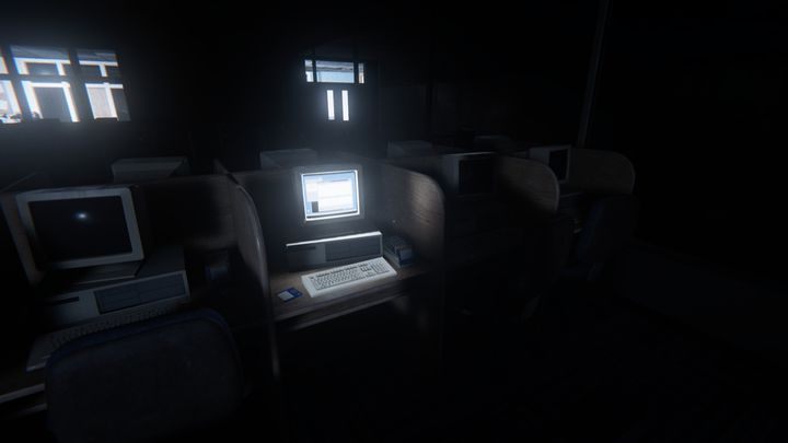 Po wejściu do pomieszczenia droga powrotna stanie się niedostępna - Sala komputerowa | Księga Sędziów | Opis przejścia Outlast 2 - Outlast 2 - poradnik do gry