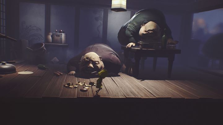 Krwiożercze obżartuchy zechcą posilić się główną bohaterką. - Wkroczenie na stołówkę | The Guest Area - solucja, opis przejścia - Little Nightmares - poradnik do gry