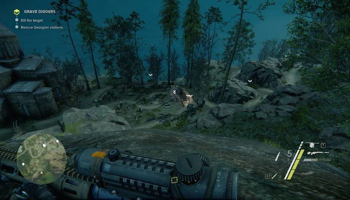 Miejsce to przedstawione jest na powyższym obrazku - Grave Diggers | Akt 1 | Opis przejścia Sniper Ghost Warrior 3 - Sniper: Ghost Warrior 3 - poradnik do gry
