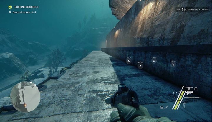 Po wyeliminowaniu pierwszego wroga staniesz w miejscu pokazanym na obrazku - Burning Bridges I i II - zadania Side-Ops | Akt 2 | Opis przejścia - Sniper: Ghost Warrior 3 - poradnik do gry