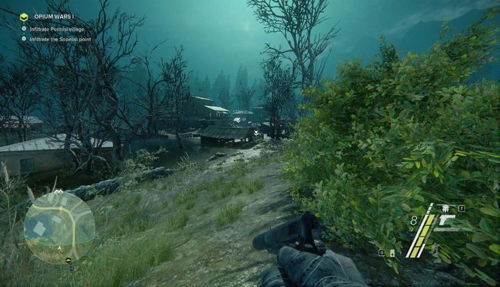 Po dotarciu na miejsce pierwszej lokacji użyj drona, by przeskanować teren - Opium Wars I i II - zadania Side-Ops | Akt 3 | Opis przejścia - Sniper: Ghost Warrior 3 - poradnik do gry