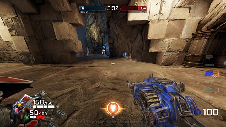 U góry ekranu widzimy wyniki drużyn - Tryby gry | Podstawy rozgrywki | Quake Champions - Quake Champions - poradnik do gry