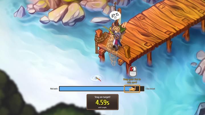 Musisz utrzymać wskaźnik z rybką w określonym polu przez kilka sekund. - Łowienie ryb | Zarządzanie miastem | Regalia Of Man And Monarchs - Regalia: Of Men And Monarchs - poradnik do gry