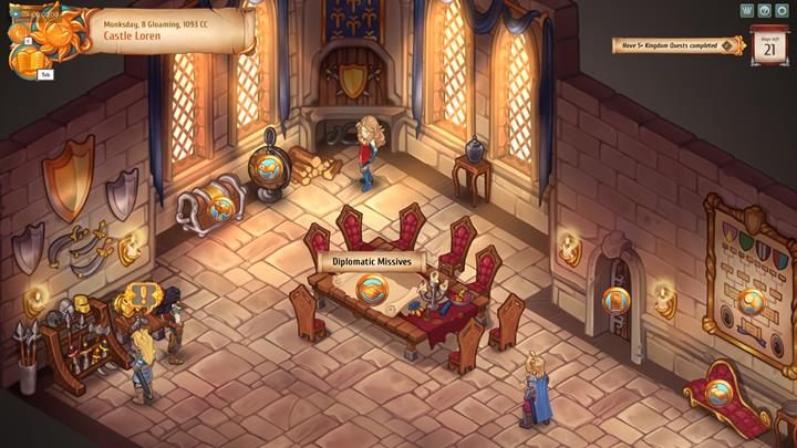 W zamku możesz rozpatrywać dyplomatyczne niuanse ze świata gry. - Dyplomacja | Zarządzanie miastem | Regalia Of Man And Monarchs - Regalia: Of Men And Monarchs - poradnik do gry