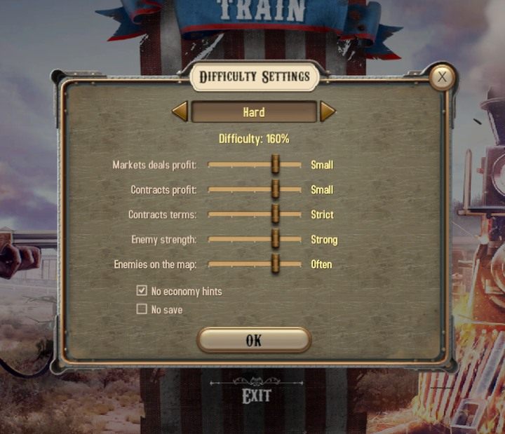 Poradnik został przygotowany z oparciu o poziom trudny - Poziom trudności | Porady Bounty Train - Bounty Train - poradnik do gry