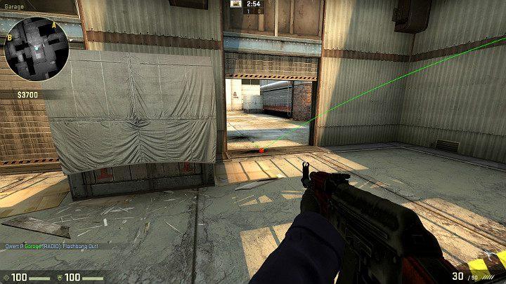 Granat wybuchnie w wejściu do garażu oślepiając wszystkich Graczy patrzących w tym kierunku - Cache | Mapy Turniejowe | CS GO - CS GO - poradnik do gry