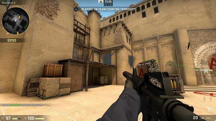 Granat wpadnie do środku budynku tworząc całkowitą zasłonę dymną - Mirage | Mapy turniejowe | CS GO - CS GO - poradnik do gry