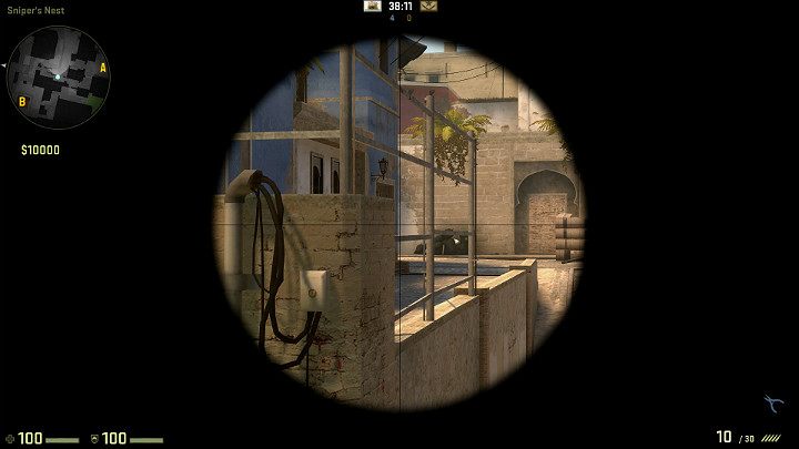 Rozpoczynając rundę i biegnąć do pomieszczenia z oknem postaraj się zając pozycję z lewej strony okna, a nie z prawej - Mirage | Mapy turniejowe | CS GO - CS GO - poradnik do gry