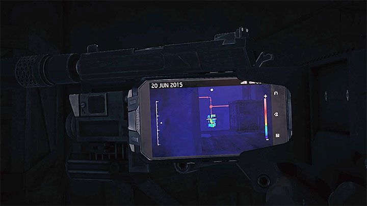 Obróć się w prawo i zainteresuj się pokazanymi na obrazku 1 zamkniętymi drzwiami z rozbitą szybą w ich górnej części - Uwierzyć na słowo | Osiągnięcia i trofea Get Even - Get Even - poradnik do gry