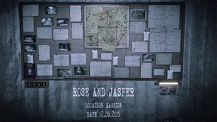 Tablicę z dowodami rzeczowymi dla wspomnienia Rose and Jasper prezentuje powyższy obrazek - Rose and Jasper | Ukryte wspomnienia | Get Even - Get Even - poradnik do gry