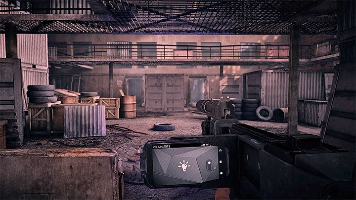 Odnalezieniem tajnego pokoju możesz zająć się dopiero po dotarciu do pokazanego na powyższym obrazku dużego magazynu - Jaspers Dying Minutes | Ukryte wspomnienia | Get Even - Get Even - poradnik do gry