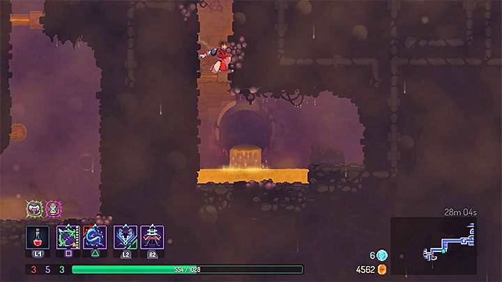 Domyślnie do rozglądania się możesz używać prawej gałki analogowej i zdecydowanie warto korzystać z tej funkcji - Jak mniej ginąć w Dead Cells? - Dead Cells - poradnik do gry