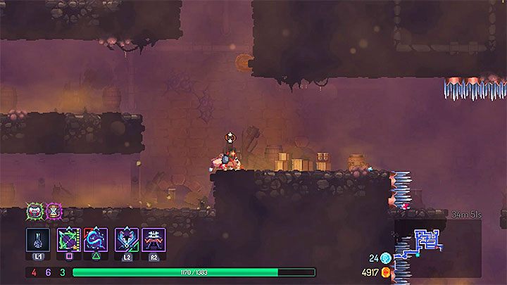 Zaliczenie upadku z dużej wysokości nie oznacza utraty punktów zdrowia, ale bohater zostanie na krótką chwilę oszołomiony - Jak mniej ginąć w Dead Cells? - Dead Cells - poradnik do gry