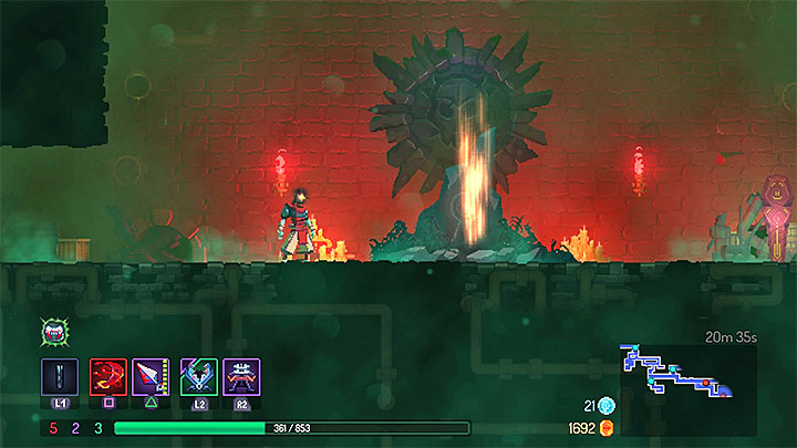 Jest to lokacja drugiego rzędu, a więc okupowana przez nieco silniejsze potwory - The Toxic Sewers w Dead Cells - Dead Cells - poradnik do gry