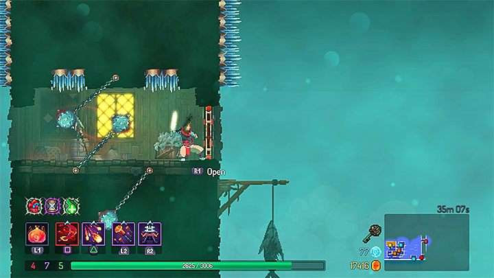 Eksploracja większości obszarów za drzwiami jest opcjonalna - Stilt Village - poziom w Dead Cells - Dead Cells - poradnik do gry