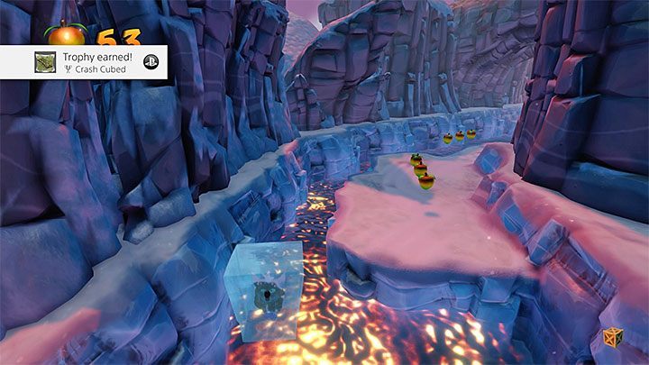 Główny bohater musi wylądować w przeręblu i zamarznąć (powyższy obrazek) - Crash Cubed | Crash Bandicoot 2 | Trofea - Crash Bandicoot N. Sane Trilogy - poradnik do gry