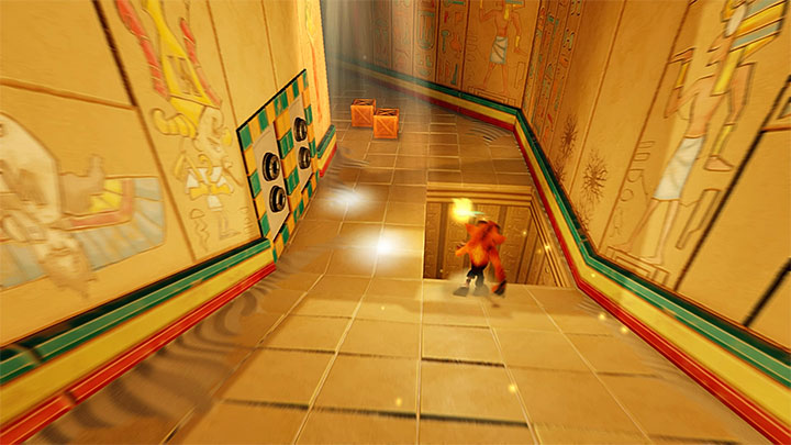 W trakcie przeprawy staraj się oczywiście niszczyć kolejne skrzynie, ale nie zatrzymuj się na dłużej żeby np - Bug Lite | Crash Bandicoot 3 | Opis przejścia | Crash Bandicoot N. Sane Trilogy - Crash Bandicoot N. Sane Trilogy - poradnik do gry