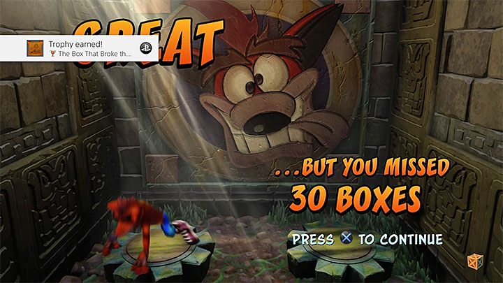 Rodzaj trofeum: Brązowe - Lista trofeów | Crash Bandicoot | Trofea - Crash Bandicoot N. Sane Trilogy - poradnik do gry