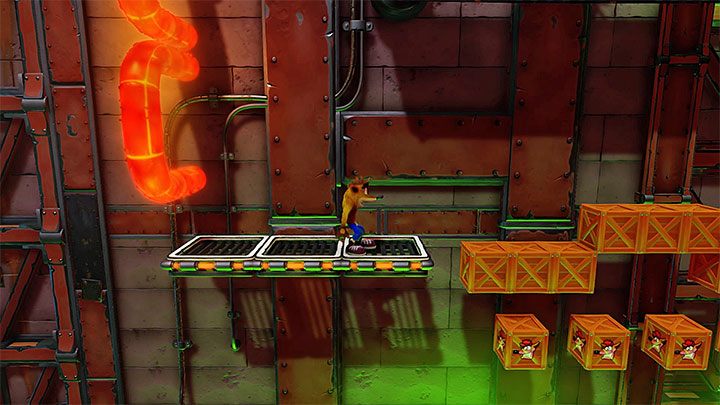 Przeskocz nad pierwszą czerwoną rurą - Castle Machinery | Cortex Island | Opis przejścia | Crash N. Sane Trilogy - Crash Bandicoot N. Sane Trilogy - poradnik do gry