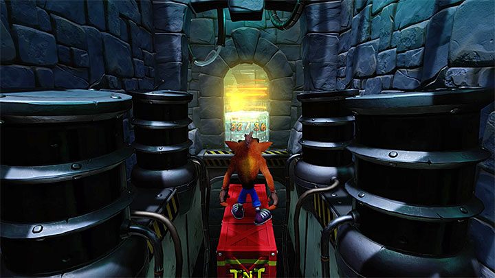 Od portalu kończącego ten etap oddziela Cię już tylko jedno pomieszczenie z pułapkami - The Lab | Cortex Island | Opis przejścia | Crash N. Sane Trilogy - Crash Bandicoot N. Sane Trilogy - poradnik do gry