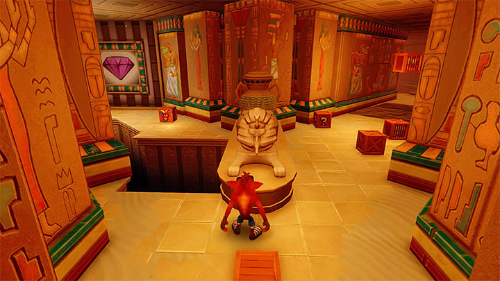 Znajdujesz się teraz przy pokazanym na obrazku rozwidleniu - Tomb Time | Crash Bandicoot 3 | Opis przejścia | Crash Bandicoot N. Sane Trilogy - Crash Bandicoot N. Sane Trilogy - poradnik do gry