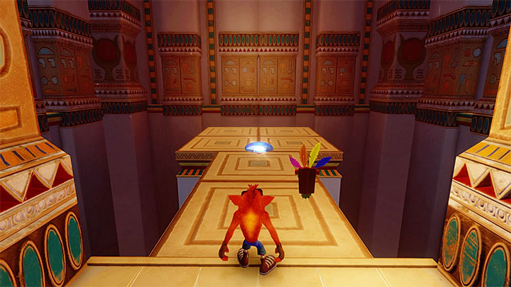Niebieski klejnot możesz pozyskać podczas zaliczania dwudziestego etapu zatytułowanego Tomb Wader - Bringing Down the House | Crash Bandicoot 3 | Trofea - Crash Bandicoot N. Sane Trilogy - poradnik do gry