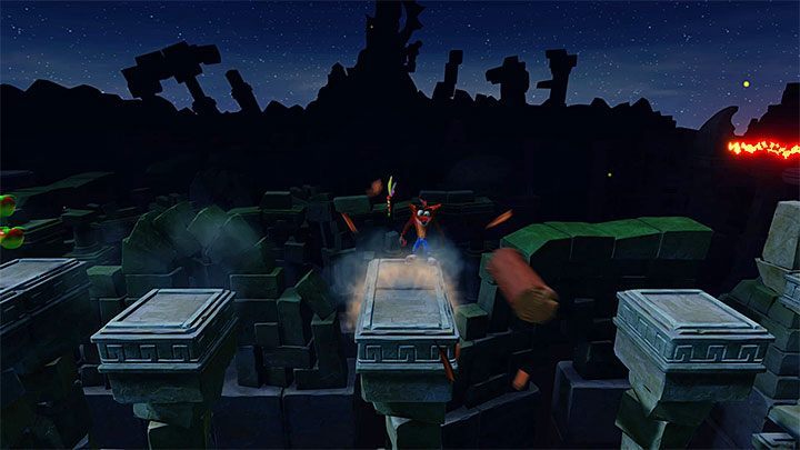 Wyrusz ponownie w stronę górnej części ekranu i omiń po drodze nową jaszczurkę - Road to Ruin | Sewer Warp Room | Opis przejścia | Crash N. Sane Trilogy - Crash Bandicoot N. Sane Trilogy - poradnik do gry