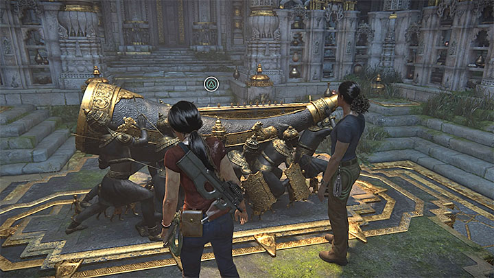 Zbadaj ołtarz dopiero po odnalezieniu w bibliotece dwóch skarbów - 7 - Wizyta w bibliotece - Zaginione dziedzictwo | Opis przejścia - Uncharted: Zaginione Dziedzictwo - poradnik do gry