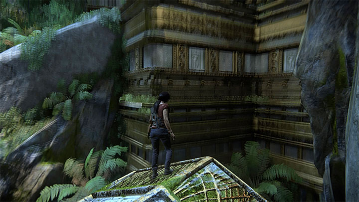 Zacznij wdrapywać się po dzwonie - Rozwiązanie zagadki z posągiem Shivy | Opis przejścia - Uncharted: Zaginione Dziedzictwo - poradnik do gry