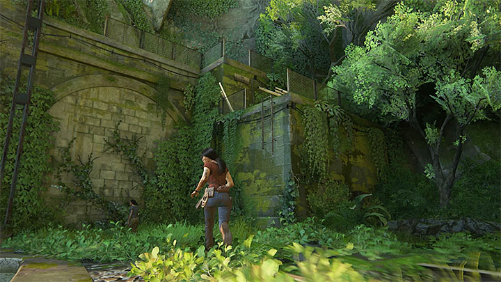 Miejsce odnalezienia drabiny - 8 - Dotarcie na stację kolejową | Wspólniczki | Opis przejścia - Uncharted: Zaginione Dziedzictwo - poradnik do gry