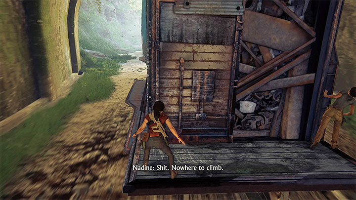 Kontynuuj podróż aż dotrzesz do wagonu z powyższego obrazka - 9 - Ostatnia stacja - End of the Line | Opis przejścia - Uncharted: Zaginione Dziedzictwo - poradnik do gry