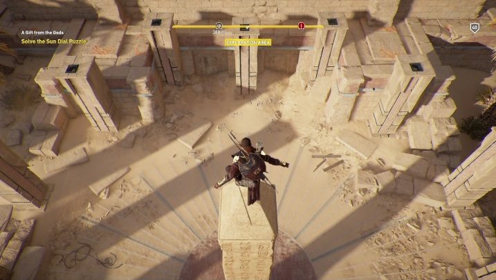 Wybiegnij z grobowca i dotrzyj do ruin po prawej stronie - AC Origins i zadania Final Fantasy: Dar od bogów - Assassins Creed Origins - poradnik do gry