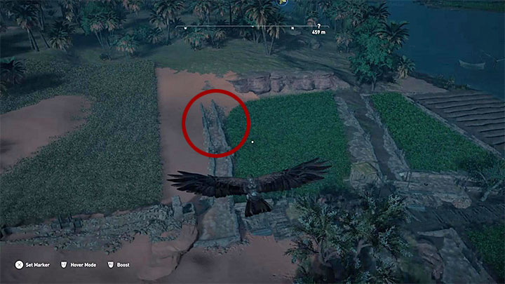 Zagadkę rozwiązuje się dla odmiany w obszarze Sapi-Res Nome - Papirusy Kanopos Nome | Assassins Creed Origins - Assassins Creed Origins - poradnik do gry