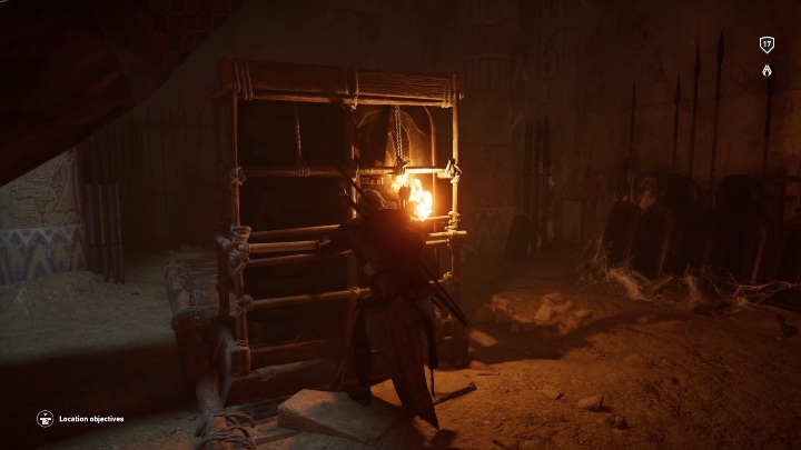 Tą drogą dotrzesz do pomieszczenia z gondolą - Grobowiec Chefrena - Tomb of the Khafre | Giza | Grobowce | AC Origins - Assassins Creed Origins - poradnik do gry