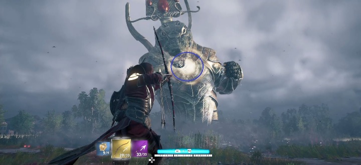 Samego boga należy atakować za pomocą łuku - Próby Bogów (Trials of the Gods) - walka z Anubis, Sobek, Sechmet - Assassins Creed Origins - poradnik do gry