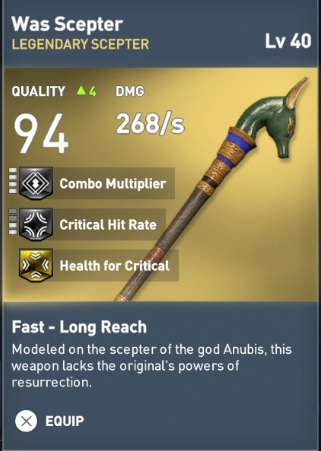 Po wygranej walce z bogiem gra da ci 1000 punktów doświadczenia, 250 złota i ekskluzywną broń - Próby Bogów (Trials of the Gods) - walka z Anubis, Sobek, Sechmet - Assassins Creed Origins - poradnik do gry