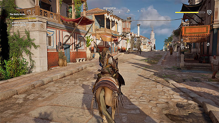 Zadaniem Bayeka jest uwolnienie greckiego filozofa Aristo - Aleksandria Zadania poboczne, mapa questów | Solucja Assassins Creed Origins - Assassins Creed Origins - poradnik do gry